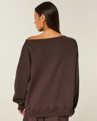 Oversized off-the-shoulder-genser Oversized off-the-shoulder-genser