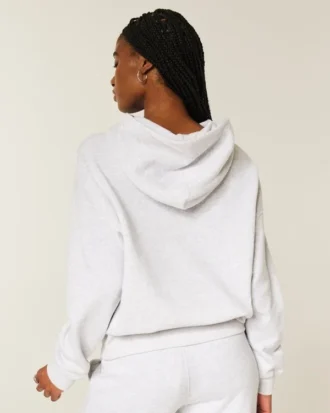 Oversized Sparkle Logo Graphic Hoodie