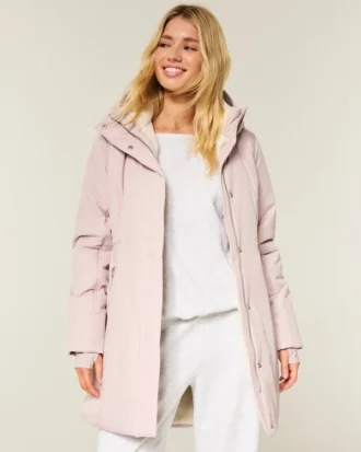 Parkas med fuskepelsfôr