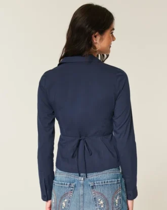 Poplin-skjorte med knapper