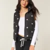 Puffervest med hjerte-mønster