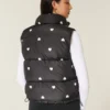 Puffervest med hjerte-mønster