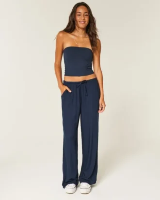 Pull-On Slub-bukser