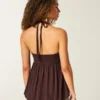 Pyntet V-hals halterneck-top