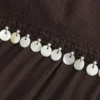 Pyntet V-hals halterneck-top