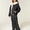 Quiltet Heart Zip-Up Puffer Jacket