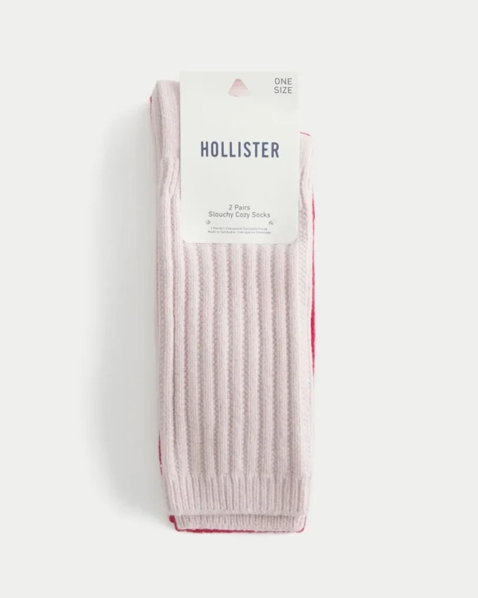 Ribbestrikkede sokker, 2-pakning
