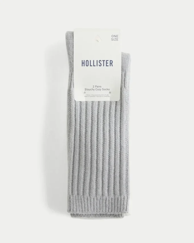 Ribbestrikkede sokker, 2-pakning