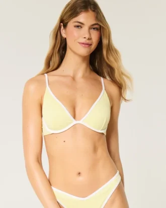 Ribbet bikini-top med bøyle