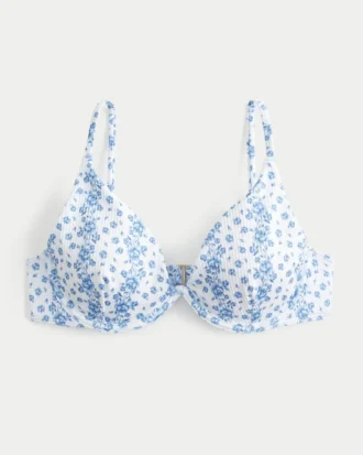 Ribbet bikini-top med bøyle