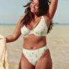Ribbet Cheekiest-bikinibukse med høyt ben