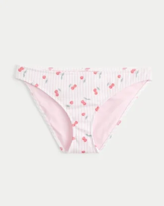 Ribbet lavt sittende bikinibukse
