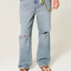 Ripped Medium Wash Baggy Jeans