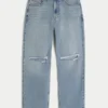 Ripped Medium Wash Baggy Jeans