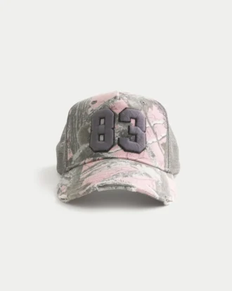 Rosa Camo Number Graphic Trucker Hat