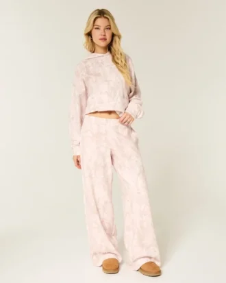 Rosa camouflage baggy joggebukse