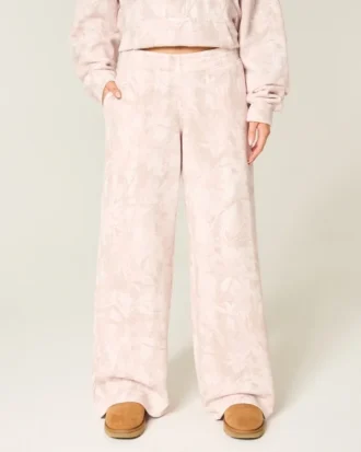 Rosa camouflage baggy joggebukse
