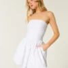 Ruched Bubble Skort Dress