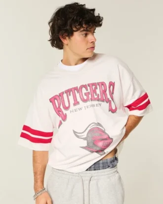 Rutgers University Scarlet Knights grafisk fotballtrøye