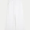Seersucker Baggy Pull-On Pants