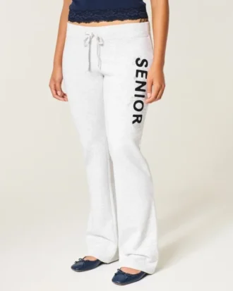 Senior grafisk bootcut-joggebukse