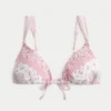 Smocked Over-the-Shoulder Triangle Bikini Top