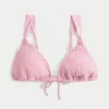 Smocked Over-the-Shoulder Triangle Bikini Top