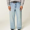 Spider Embroidery Baggy Jeans