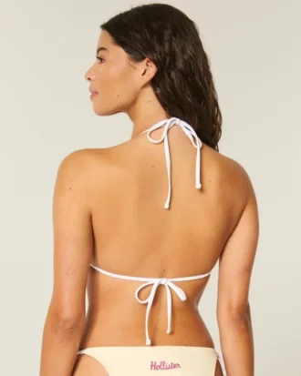 Spring Break grafisk halterneck-triangelbikinitopp