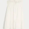 Strapeless brodert babydollkjole