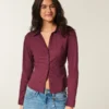 Stretch Poplin-skjorte med knapper