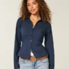 Stretch Poplin-skjorte med knapper