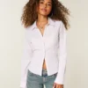 Stretch Poplin-skjorte med knapper