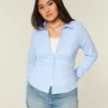 Stretch Poplin-skjorte med knapper