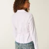 Stretch Poplin-skjorte med knapper