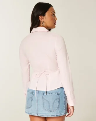 Stretch Poplin-skjorte med knapper