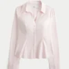 Stretch Poplin-skjorte med knapper