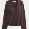 Stretch Poplin-skjorte med knapper