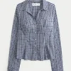 Stretch Poplin-skjorte med knapper