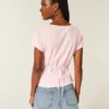 Stretch Poplin teksturert kortermet skjorte