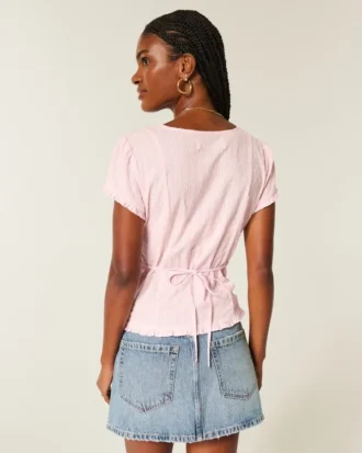 Stretch Poplin teksturert kortermet skjorte