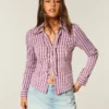 Stretch-skjorte i poplin i smokingstil