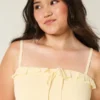 Stroppeløs smocked maxi-kjole