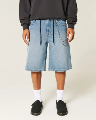 Superbaggy denimshorts i mediumvask