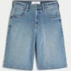Superbaggy denimshorts i mediumvask