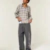Superbaggy joggebukse med dobbelt flamme-grafikk