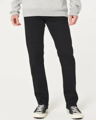 Svart No Fade Slim Straight Jeans
