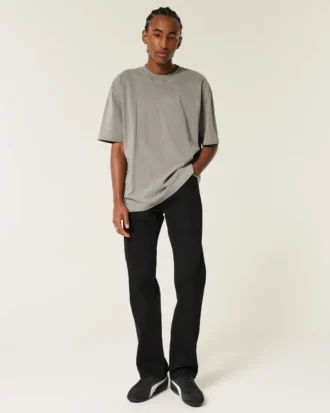 Svarte, ikke-blekende, rette jeans