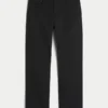 Svarte, ikke-blekende, rette jeans
