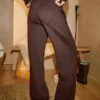 Sweatpants med hjertelomme og vide ben